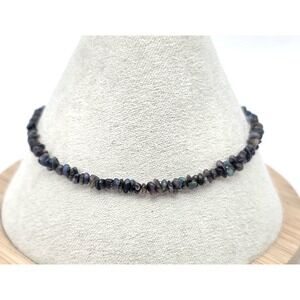 Ethiopian Opal Bracelet Black Rainbow Sterling Silver Chain Adjustable 6 3/4"-9"